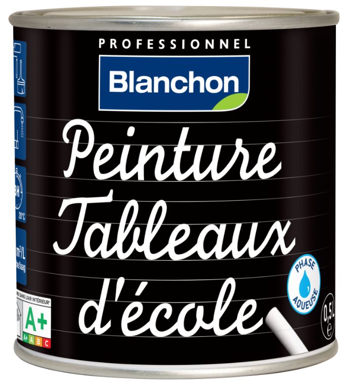 Blanchon Peinture tableau d'école - Noir