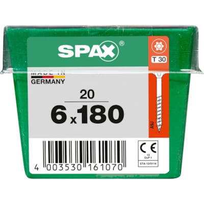 SPAX vis T-STAR+ WIROX - 6x180 M-STK (boite 20 pces)