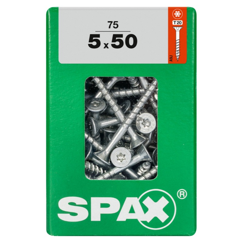 SPAX vis T-STAR+ WIROX - 5x50 L (boite 75 pces)