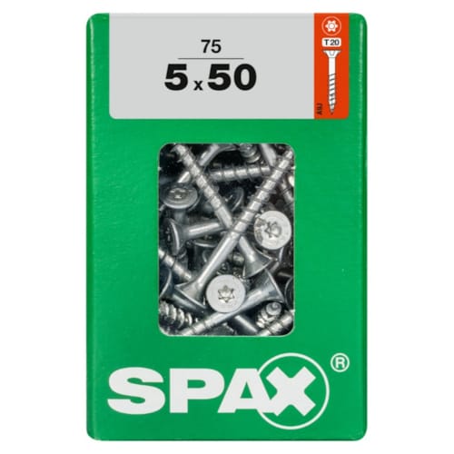 SPAX vis T-STAR+ WIROX - 5x50 L (boite 75 pces)