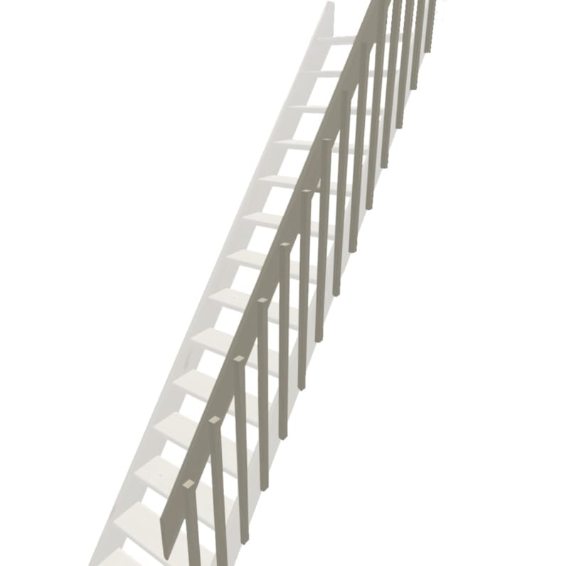 Cottage - Sapin rampe à balustres "E"