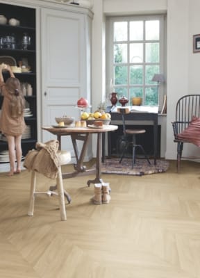 Parquet stratifié Quick-Step Impressive Patterns - Chevron chêne brun 4160 - 8 x 396 x 120
