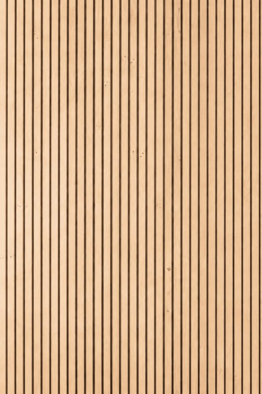 Panneau mural Maestro Latt - Matte Black avec 7 lattes Pepper Oak - 20 x 300 x 2770 mm