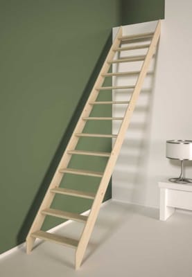 Escalier droit Cottage Junior - Sapin - 2 limons + 13 marches