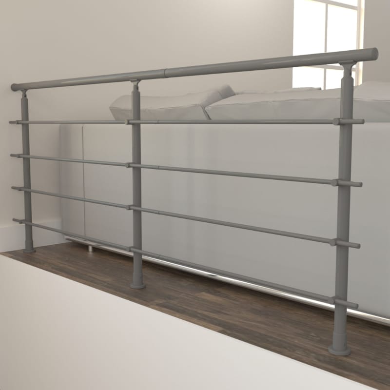 Kit RONDO RAL 7037 fixation sol 2m00