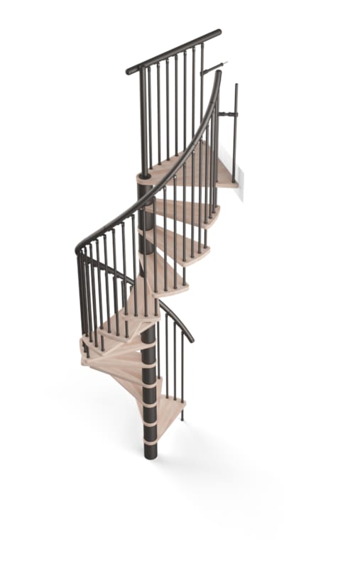 Kappa - Escalier spirale complet - Hêtre vernis