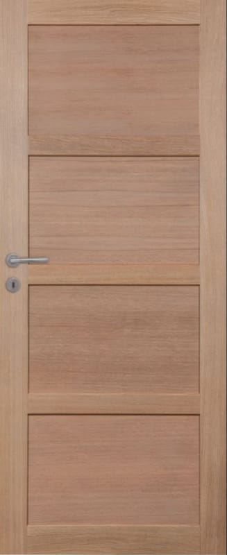 Porte pleine chêne 4 panneaux droits 87 - 2015 x 630 mm