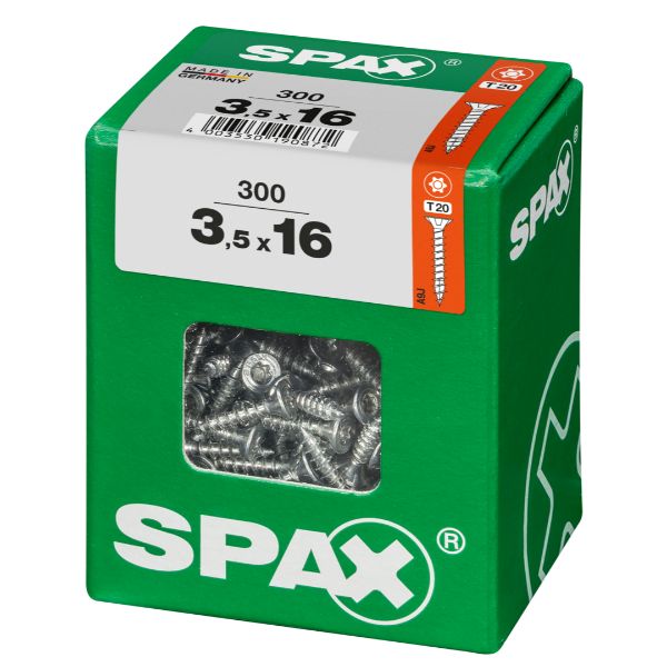 SPAX vis T-STAR+ WIROX - 3,5x16 L (boite 300 pces)