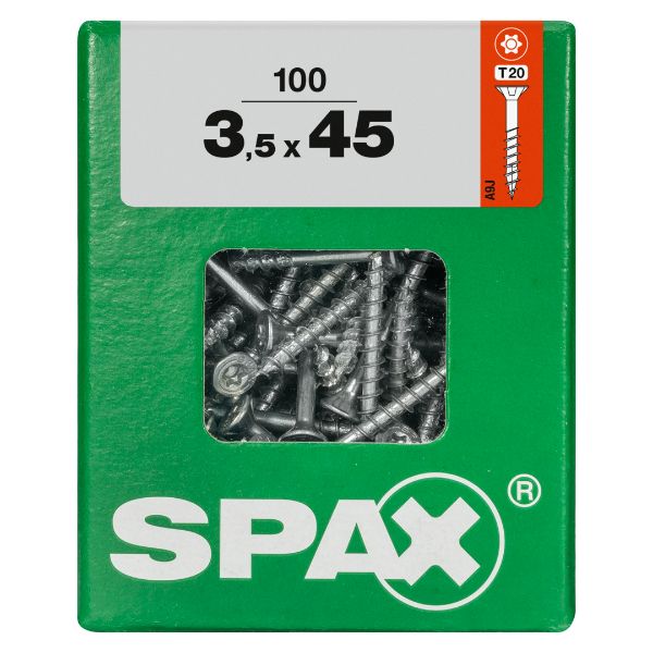 SPAX vis T-STAR+ WIROX - 3,5x45 L (boite 100 pces)