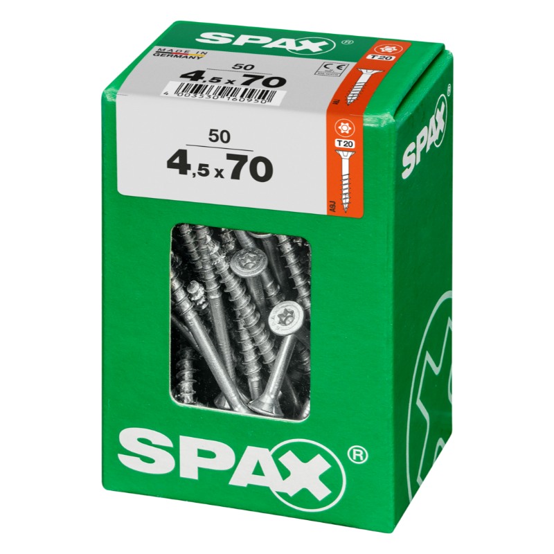 SPAX vis T-STAR+ WIROX - 4,5x70 L (boite 50 pces)