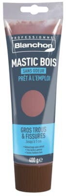 Blanchon Mastic bois en tube - Prêt à l'emploi - 400 gr  - Bois blanc