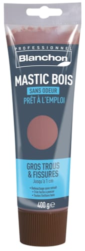 Blanchon Mastic bois en tube - Prêt à l'emploi - 400 gr  - Bois blanc