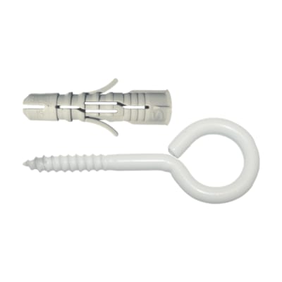 Cheville SMART nylon + piton fermé epoxy blanc - 6 x 30 (6 pces)