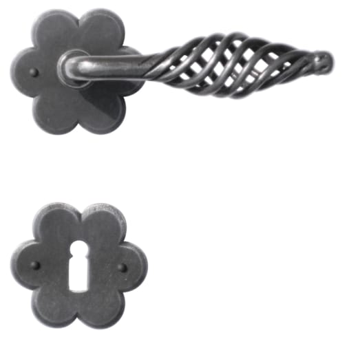 Poignée de porte Spiralus fer fleur - R+E