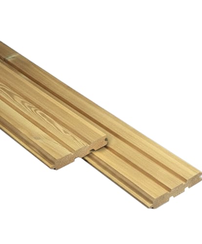 Planche massive - Sapin traité - Profil triple 2 faces - 28 x 130 x 1800 mm