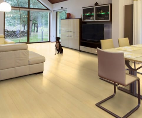 Parquet massif bambou Vertical Tradition - Naturel verni - 15 x 150 x 1940 mm