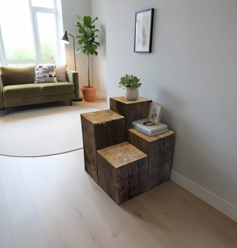 Plot en chêne déco - 250 x 250 x 600 mm