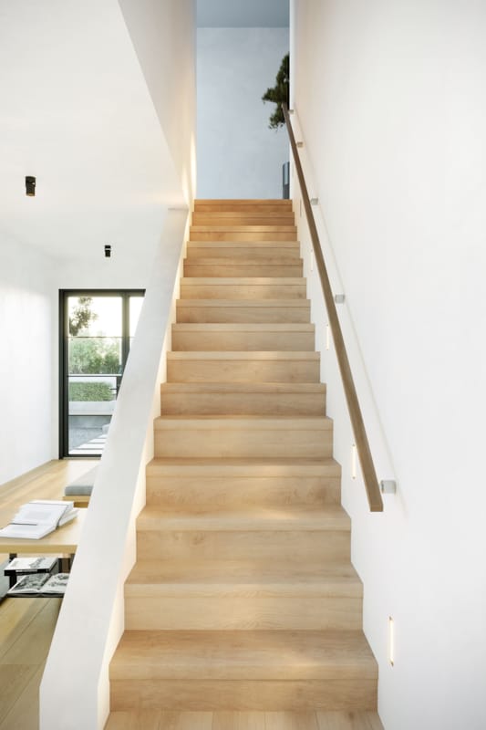 Nez de marche + profile alu - Maestro Steps Solid - Cashew oak - 10 x 56 x 1000 mm