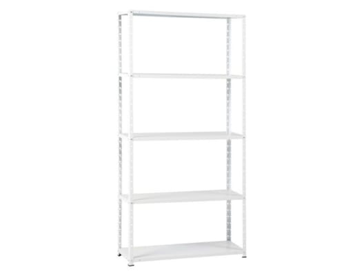 Etagère acier laqué blanc - 180x90x30 cm