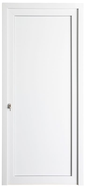 Porte extérieure PVC blanc 2180 x 980 mm tirée gauche