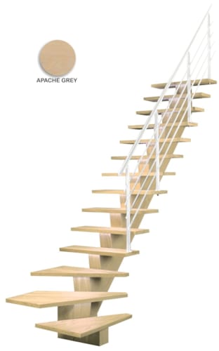 Kalea - Chêne 1/4 tournant droit - Apache grey