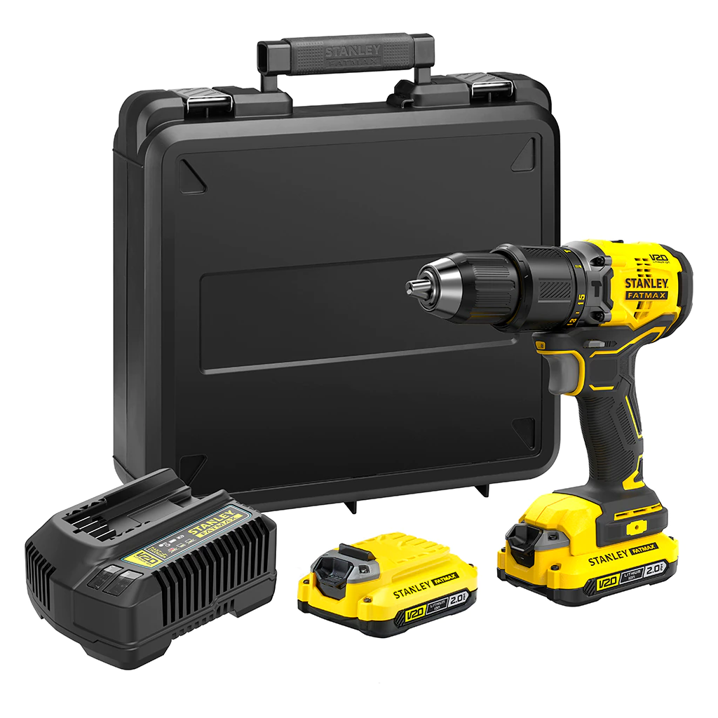 Stanley Fatmax Coffret V20 18V Perceuse à Percussion avec 2 batteries
