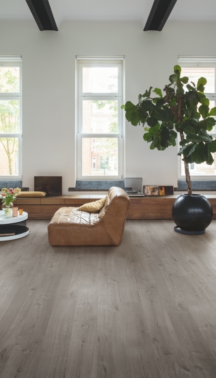 Quick-Step vinyle Alpha Vinyl Bloom 5+1 - chêne cosy coton gris 40202 - 6 x 209 x 1494 mm