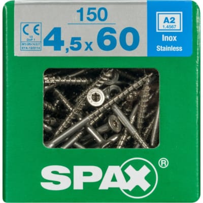 SPAX vis T-STAR+ A2 inox - 4,5x60 XL (bte 150 pces)