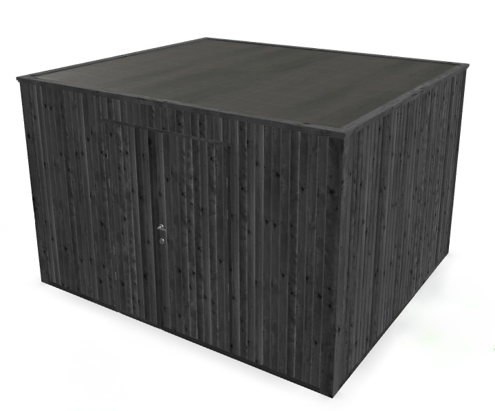 Chalet Cubo vertical noir - 3,18 x 3,63 m