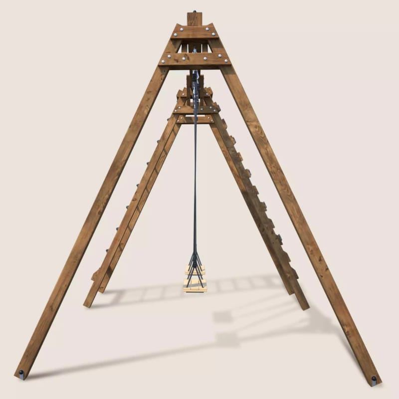 Aire de jeux en bois avec balançoires Tristan - 273 x 220 x 215 cm