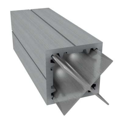 Duofuse poteau composite - Gris stone - 90 x 90 x 2700 mm