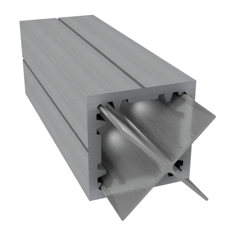 Duofuse poteau composite - Gris stone - 90 x 90 x 2700 mm