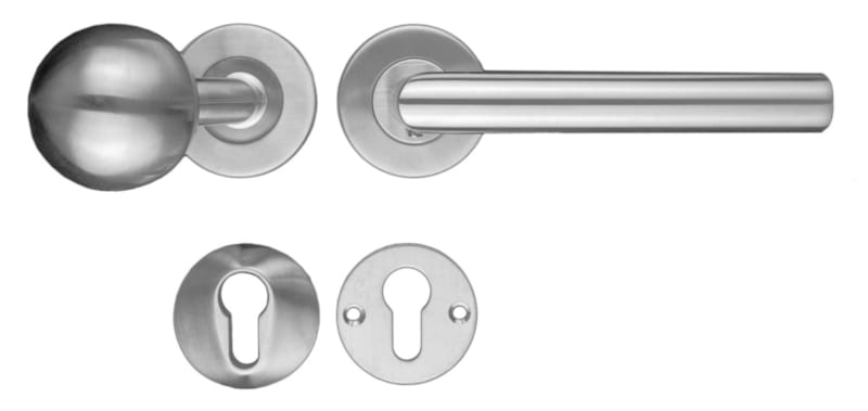 Bouton bs 50 sur rosace + i shape 19mm r+rosace de securite 10mm