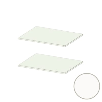 MOKI ESPACE tablettes mobiles blanches 750 mm - 2 pces