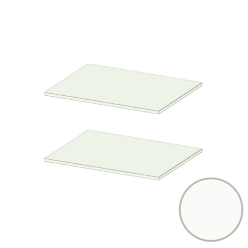 MOKI ESPACE tablettes mobiles blanches 750 mm - 2 pces