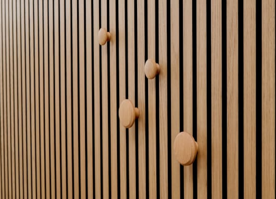Ter Hürne SilentDesign LivingWall - Liv - Boutons en bois naturel