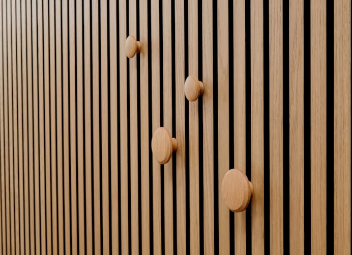 Ter Hürne SilentDesign LivingWall - Liv - Boutons en bois naturel