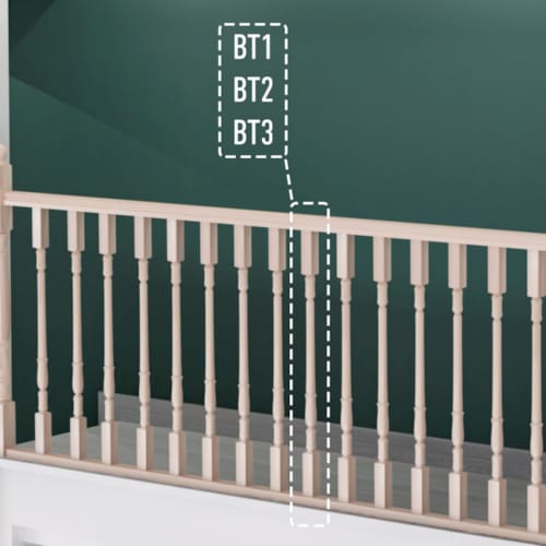 BT3 - Balustre tourné - Sapin 45x45