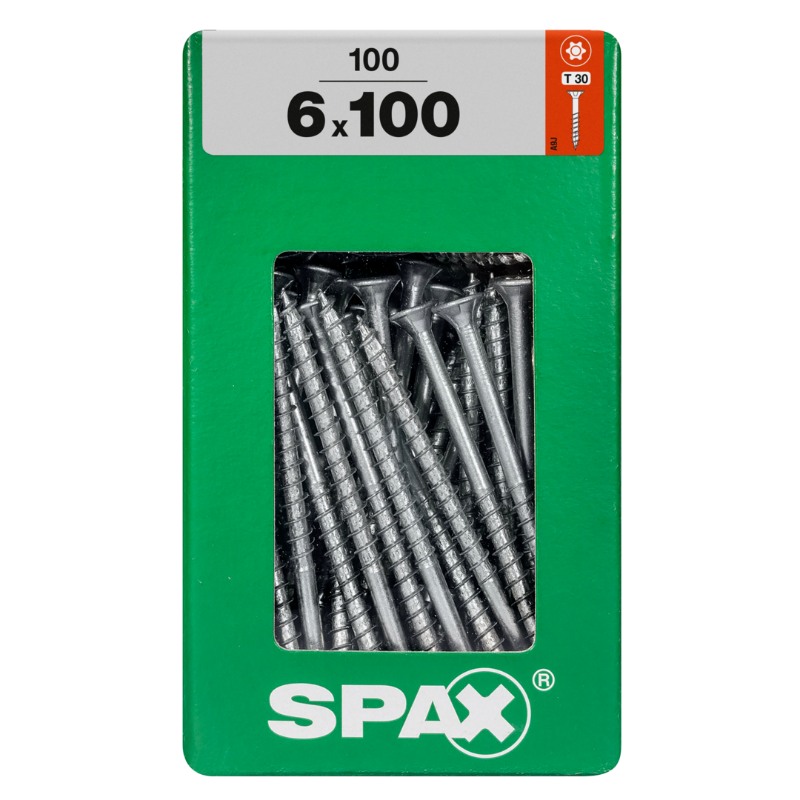 SPAX vis T-STAR+ WIROX - 6x100 XXL (boite 100 pces)