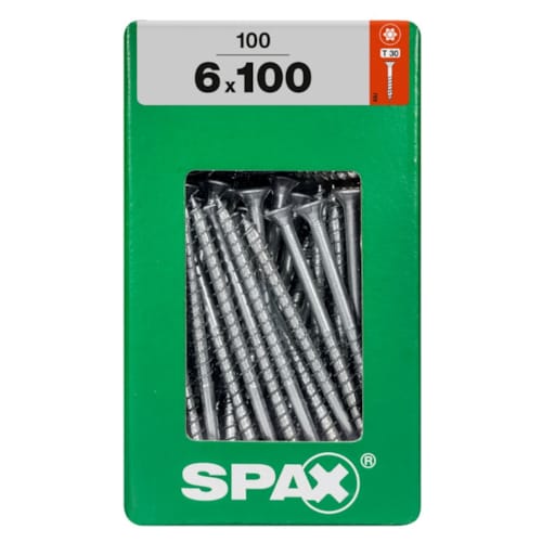 SPAX vis T-STAR+ WIROX - 6x100 XXL (boite 100 pces)