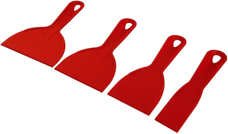 4 couteaux à enduire plastique