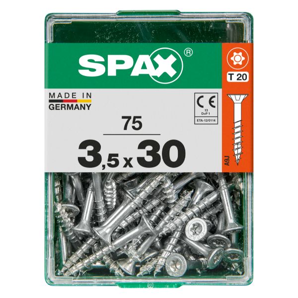 SPAX vis T-STAR+ WIROX - 3,5x30 M (boite 75 pces)