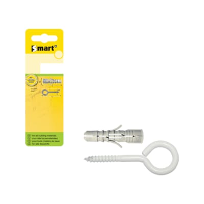 Cheville SMART nylon + piton fermé epoxy blanc - 8 x 40 (4 pces)