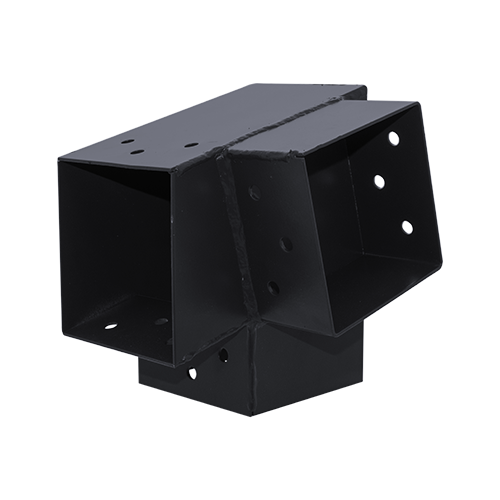 Suki connecteur 91 x 91 mm angle 75° 3D (droite) pour poteau bois 90 x 90 mm