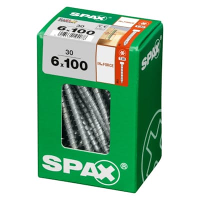 SPAX vis IN.FORCE WIROX - 6x100 L (bte 30 pces)