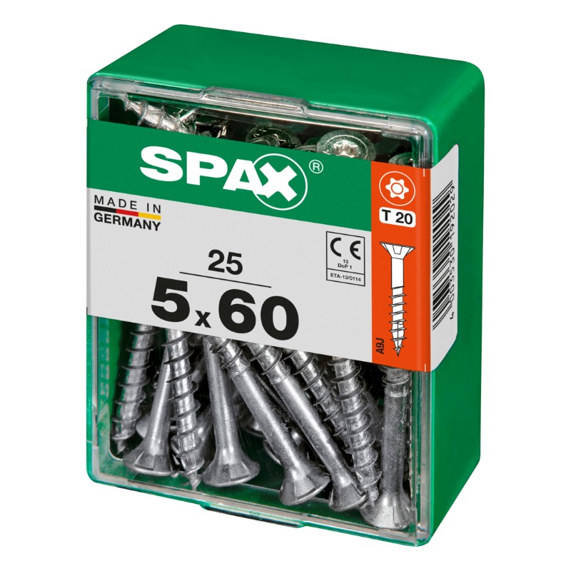 SPAX vis T-STAR+ WIROX - 5x60 M (boite 25 pces)