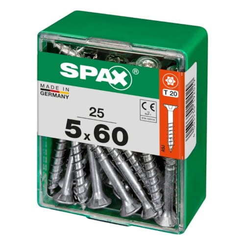 SPAX vis T-STAR+ WIROX - 5x60 M (boite 25 pces)