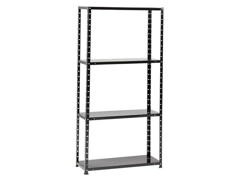 Etagère acier laqué noir - 150x75x30 cm