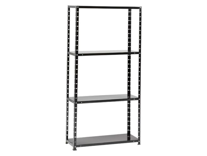 Etagère acier laqué noir - 150x75x30 cm