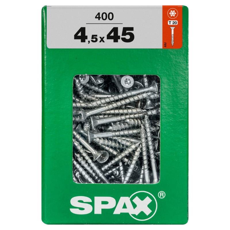 SPAX vis T-STAR+ WIROX - 4,5x45 XXL (boite 400 pces)